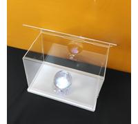 Caso Acrilico Trasparente Dell'esposizione Assemble , Top Cove Openable Door, Base ispessita, Vetrina Antipolvere di Protezione (25x15x18cm/10x6x7in)