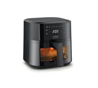 CASO AirFry 6.0 - Friggitrice ad aria calda, Airfryer, 6 litri, timer, particolarmente silenziosa da 38 db, shake, 8 pratiche preimpostazioni, funzionamento touch, interno in acciaio inox