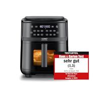 CASO AirFry & Steam 700 - Friggitrice ad aria calda e piroscafo - Il cibo diventa croccante all'esterno e succoso all'interno, extra grande volume del cestello 7 litri, piroscafo e aria fryer,