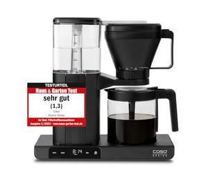 Caso Aroma Sense - Macchina da caffè di design, temperatura ideale di ebollizione da 92 a 96 °C, completa espansione dell'aroma grazie all'asta aromatica nella caffettiera, con filtro permanente in