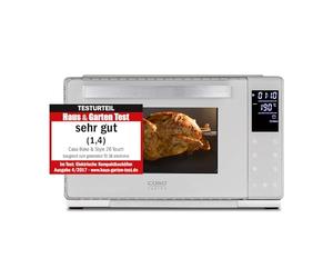 CASO Bake & Style 26 Touch - Forno di design, ideale per cuocere, arrostire, cuocere e grigliare, 9 programmi automatici, intervallo di temperatura da 30 a 230 °C, timer, con spiedo girevole e pietra