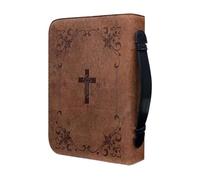 Caso Biblico Pu Vintage - Porta Cerniera A Croce, Borsa Di Copertura In | Gandage Maniche Da Viaggio, Custodia Elé Compatta Per Proteggere Le Scritture Note Di Devozione Matér