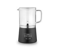 CASO CappuLatte - Montalatte elettrico, schiuma di latte cremosa, montalatte caldo e freddo, cacao, cioccolata calda, contenitore in vetro rimovibile, lavabile in lavastoviglie, 5 funzioni