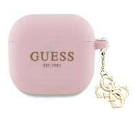 Caso CG MOBILE Guess Silicone 4G Charm per AirPods 4 (rosa)