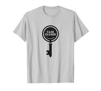 Caso Chiuso Chiave Detective Mistero Graphic, Maglietta, Uomo, Argento, S