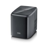 CASO Clear Ice Advanced - Macchina per cubetti di ghiaccio con compressore - Silenzioso 48 dB, cubetti di ghiaccio trasparenti e opachi, 8-12 min., serbatoio acqua da 1,5 l, autopulente, nero opaco