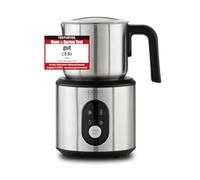 CASO Crema & Choco Inox, Montalatte per latte vaccino e latte vegetale, Schiuma di latte fredda, Contenitore in acciaio inox di alta qualità con manico isolante termico