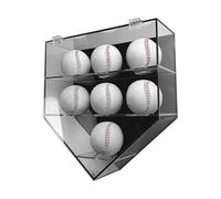 Caso da baseball per esposizione, scaffale per supporto da baseball,Organizzatore da parete a 7 fori, in acrilico - Supporto per display antipolvere per pallina da tennis per dormitorio c