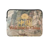 Caso Del Manicotto Del Computer Portatile 13-14 Pollice Concise Benvenuto in Cina Paesaggio Cultura per Lavoro Viaggi Latitude caso