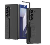 Caso di flip del telefono Custodia sottile compatibile con Samsung Galaxy Z Fold 7 con protezione for lo schermo integrata | Custodia in silicone con impugnatura e laccetto for le dita | Custodia prot