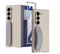Caso di flip del telefono Custodia sottile compatibile con Samsung Galaxy Z Fold 7 con protezione for lo schermo integrata | Custodia in silicone con impugnatura e laccetto for le dita | Custodia prot