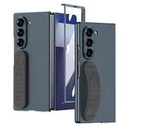 Caso di flip del telefono Custodia sottile compatibile con Samsung Galaxy Z Fold 7 con protezione for lo schermo integrata | Custodia in silicone con impugnatura e laccetto for le dita | Custodia prot