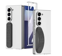 Caso di flip del telefono Custodia sottile compatibile con Samsung Galaxy Z Fold 7 con protezione for lo schermo integrata | Custodia in silicone con impugnatura e laccetto for le dita | Custodia prot