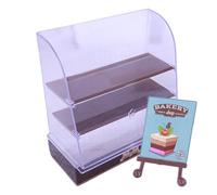 Caso di panetteria in miniatura, per dolci, ciambelle, interruttore per Doll House, realistico e insolito, ideale per feste in cucina, compleanno