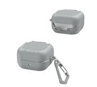 Caso di Shell per Samsung Galaxy Buds 4 / Buds 4 Pro TPU + PC Hybrid coperchio di protezione con fibra di carbonio Dustprooof Housing Supporta la ricarica wireless (Gray)