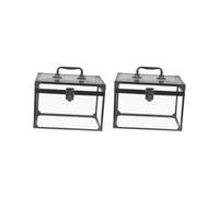 Caso di trucco trasparente portatile scatola di trucco organizzatore per le donne strumento di bellezza Vanity XL, 2 set (multicolore), XL, come descrizione