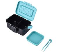 Caso Esca di Pesca, Portable Storage Case Bait Worm Pesca Tackle Box Live Bait con lo Strato Intermedio e Pinzette per Gli Amanti Della Pesca