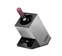 CASO WineCase One Inox - Raffreddatore di vino di design per una bottiglia, intervallo di temperatura da 5 a 18 °C, per bottiglie fino a 9 cm di diametro, funzionamento con sensore touch,