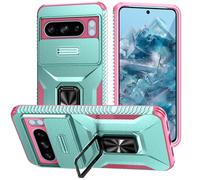 Caso per Google Pixel 9 Pro/9 Pro XL/9, con obiettivo scorrevole, copertura protettiva, militare, supporto magnetico a prova di shock, custodia per cellulare non slip, blu, 9 Pro 6,3 pollici