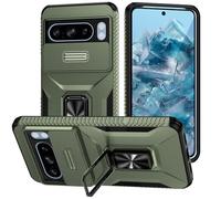 Caso per Google Pixel 9 Pro/9 Pro XL/9, con obiettivo scorrevole, copertura protettiva, militare, supporto magnetico a prova di shock, custodia per cellulare non slip, blu, 9 Pro 6,3 pollici
