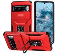 Caso per Google Pixel 9 Pro/9 Pro XL/9, con obiettivo scorrevole, copertura protettiva, militare, supporto magnetico a prova di shock, custodia per cellulare non slip, blu, 9 Pro 6,3 pollici