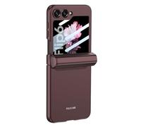 Caso per Samsung Galaxy Z Flip 6, supporto S-Pen a cerniera di aspirazione magnetica, custodia per telefono cellulare all-inclusive con custodia protettiva con schermo in vetro temperato, rosso