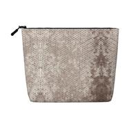 Caso portatile classico dei cosmetici della pelle del serpente della canapa falsa, grande borsa di trucco impermeabile di viaggio del sacchetto di toilette