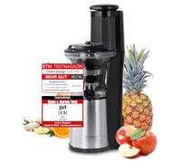 CASO SJW 500 - Design Slow Juicer, risultato del test "Molto buono", spremiagrumi per frutta, verdura ed erbe, grande apertura di riempimento 75 mm Ø per frutta intera, con colino per succhi e