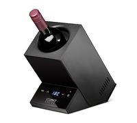CASO WineCase One Black - Raffreddatore di vino di design per una bottiglia, gamma di temperature da 5 a 18 °C, per bottiglie fino a 9 cm di diametro, funzionamento con sensore touch, alloggiamento in