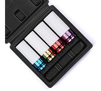 CASOMAN 1/2- Inch Drive Wheel Protector Impact Socket, 1/2" Thin Wall Deep Impact Socket Set Plastic Sleeve Lug Nut, 4 Pieces Set, 6 Point,Metric, 17mm,19mm,21mm,22mm