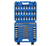 CASOMAN Drive Master - Set di 48 chiavi a bussola Torx da 3/8" e bussole Torx esterne, extra lunghe, acciaio CR-V e S2 da 15,2 cm