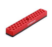 CASOMAN Organizzatore per inserti esagonali da 1/4" con base magnetica - Rosso, Organizzatore per inserti a 43 fori con base magnetica forte, Organizzatore magnetico per inserti per le tue specialità