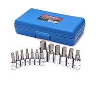 CASOMAN Set di 13 pezzi Hex Bit Socket Metric, 2 mm-14 mm, S2 Steel All Bit Socket Kit