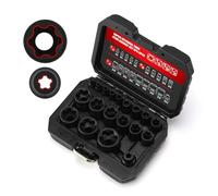 CASOMAN Set di 19 bussole Torx Plus esterne, presa EP a 6 punti EP4-EP32 con 1/2", 3/8" e 1/4" Dr, presa EP a 5 punti 1/2 '' Dr. EP8.8 compatibile con Tesla, acciaio Cr-V