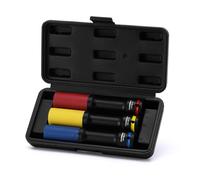 CASOMAN Set di 3 chiavi a bussola da 1/2", per rimozione dadi e dadi a parete sottile, extra profondo 150 mm, 6 punti, metrico, CR-MO, 17 mm, 19 mm, 21 mm