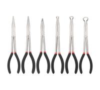 CASOMAN Set di 6 pinze extra lunghe da 27,9 cm, include un set di pinze a becco extra lungo (pinza a becco lungo 1", pinze a becco piegato a 90° e 45°) e set di pinze antiscivolo per tubi flessibili