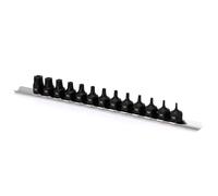 CASOMAN Set di chiavi a bussola Torx a basso profilo, 13 pezzi, 3/8", a prova di manomissione, include guida di stoccaggio, S2