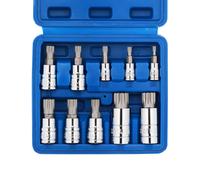 CASOMAN Set di chiavi a bussola XZN a tripla scanalatura quadrata da 1/4", 3/8"