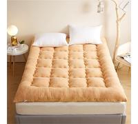 CASOME Coprimaterasso Extra Spesso Singolo/Matrimoniale/King Size/Super King Size - Coprimaterasso Trapuntato Morbido Con Imbottitura Alternativa In Piumino 3D(Yellow,135x200CM/53x78.7in)