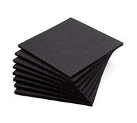 Casoro Set di 8 sottobicchieri di Feltro Noble in Nero (+più Colori), per Tazze, Bicchieri e Bevande, Feltro in Feltro Quadrato 10x10cm Lavabile