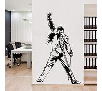 CASOTA Adesivi murali fai da te adesivi murali retrò Freddie Mercury Queen Musica Rock Sticker carta da parati per camera da letto soggiorno parete 43 cm x 70 cm