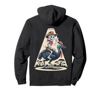 Casowary Cowboy Skeleton Halloween Felpa con Cappuccio