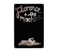 CASOWAT Florence Rock and The Machine Band, targa in metallo da parete, decorazione artistica da parete per soggiorno, bagno, cucina, 20,3 x 30,5 cm