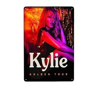 CASOWAT Kylie Singer Minogue Targa in metallo da parete in ferro dipinto per casa bar caffetteria camera da letto poster decorazione 20,3 x 30,5 cm
