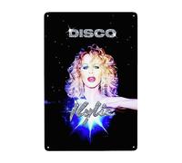 CASOWAT Kylie Singer Minogue Targa in metallo da parete in ferro dipinto per casa bar caffetteria camera da letto poster decorazione 20,3 x 30,5 cm
