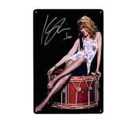 CASOWAT Kylie Singer Minogue Targa in metallo da parete in ferro dipinto per casa bar caffetteria camera da letto poster decorazione 20,3 x 30,5 cm
