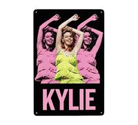 CASOWAT Kylie Singer Minogue Targa in metallo da parete in ferro dipinto per casa bar caffetteria camera da letto poster decorazione 20,3 x 30,5 cm
