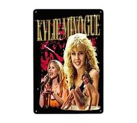 CASOWAT Kylie Singer Minogue Targa in metallo da parete in ferro dipinto per casa bar caffetteria camera da letto poster decorazione 20,3 x 30,5 cm