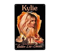 CASOWAT Kylie Singer Minogue Targa in metallo da parete in ferro dipinto per casa bar caffetteria camera da letto poster decorazione 20,3 x 30,5 cm