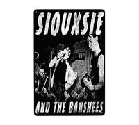 CASOWAT Siouxsie Rock and the Banshees Band, targa in metallo da parete, decorazione artistica da parete per soggiorno, bagno, cucina, 20,3 x 30,5 cm